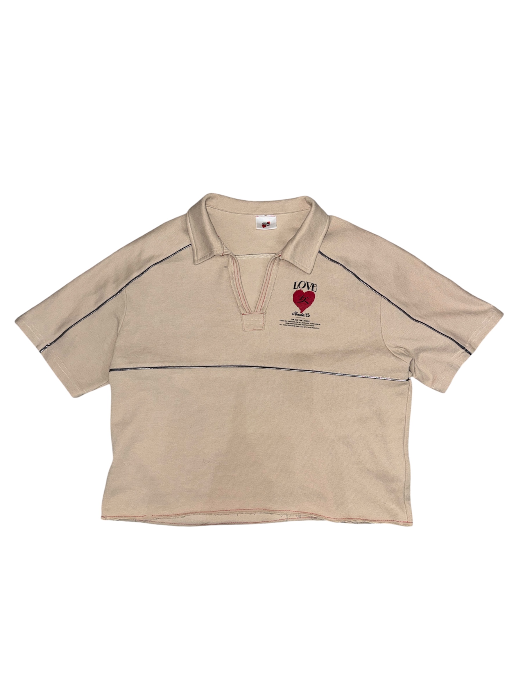 H4NDMADE CROP POLO